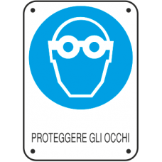 cartello sicurezza proteggere occhi
